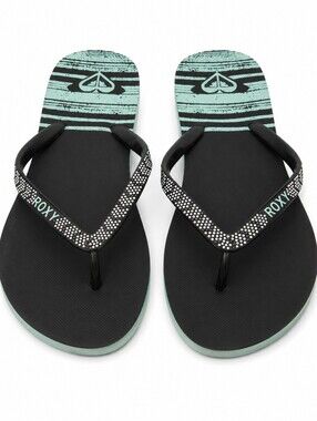 Roxy Black and Mint Women's Sandals Sz 8